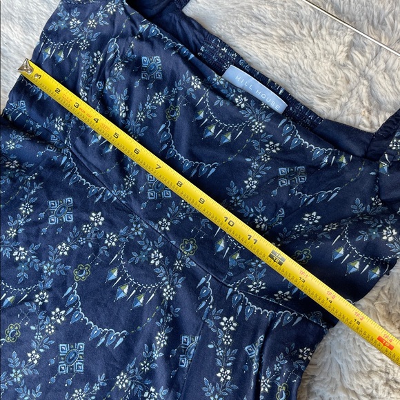 Hill House The Matilda Floral Midi Dress in charm scallop size M - Picture 11 of 11